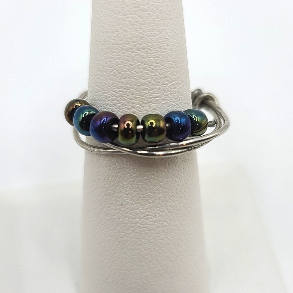 𝅺6 Boho Chic Wire Rings - Picture 7 of 11